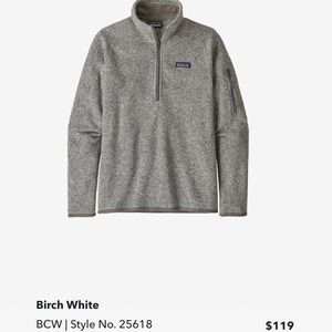 Patagonia 1/4” Zip Fleece Sweater